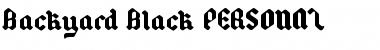 Backyard Black PERSONAL Font