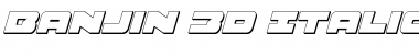Banjin 3D Italic Font