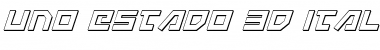 Uno Estado 3D Italic Font