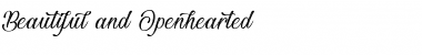 Beautiful and Openhearted Font