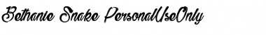 Bethanie Snake_PersonalUseOnly Font