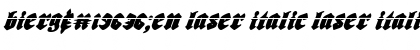 Bierg䲴en Laser Italic Laser Italic Font