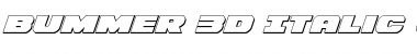 Bummer 3D Italic Font