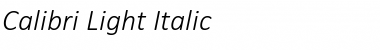 Calibri Light Italic Font