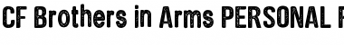 CF Brothers in Arms PERSONAL Regular Font