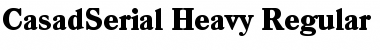 CasadSerial-Heavy Font