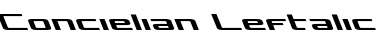 Concielian Leftalic Italic Font