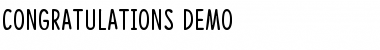 Congratulations DEMO Font