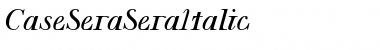 CaseSeraSeraItalic Regular Font