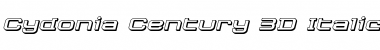 Cydonia Century 3D Italic Font