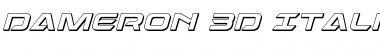 Dameron 3D Italic Font