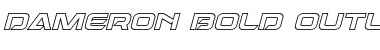 Dameron Bold Outline Italic Font