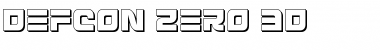 Defcon Zero 3D Regular Font