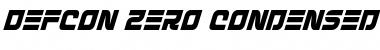 Defcon Zero Condensed Italic Condensed Italic Font