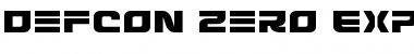 Defcon Zero Expanded Font