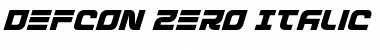 Defcon Zero Italic Font