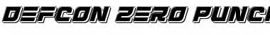 Defcon Zero Punch Italic Font