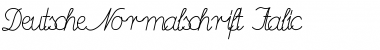 Deutsche Normalschrift Italic Font
