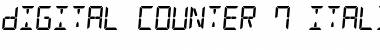 Digital Counter 7 Italic Font