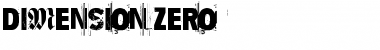 Dimension Zero Font