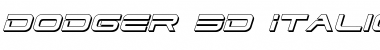 Dodger 3D Italic Font