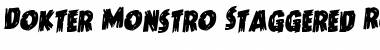 Dokter Monstro Staggered Rotalic Italic Font
