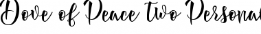 Dove of Peace two Personal Use Font