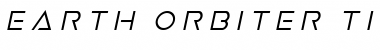Earth Orbiter Title Italic Italic Font