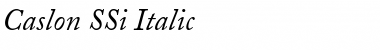 Caslon SSi Italic