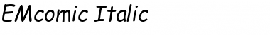 EMcomic-Italic Font