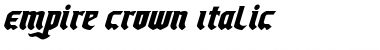 Empire Crown Italic Font