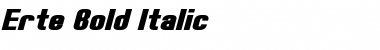 Erte Bold Italic Font