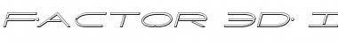 Factor 3D Italic Font