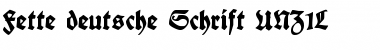 Fette deutsche Schrift UNZ1L Regular Font
