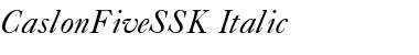 CaslonFiveSSK Italic