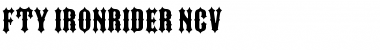 FTY IRONRIDER NCV Regular Font