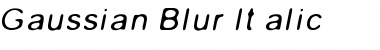 Gaussian Blur Italic Font
