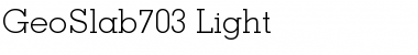GeoSlab703-Light Font