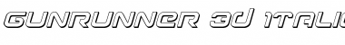 Gunrunner 3D Italic Font