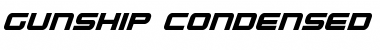 Gunship Condensed Italic Condensed Italic Font