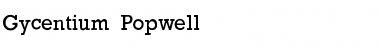Gycentium Popwell Font