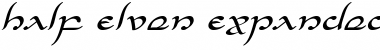 Half-Elven Expanded Italic Expanded Italic Font