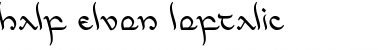 Half-Elven Leftalic Italic Font