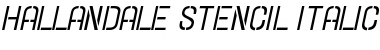 Hallandale Stencil Italic JL Font