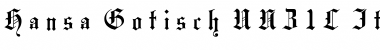 Hansa Gotisch UNZ1L Font