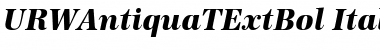 URWAntiquaTExtBol Italic Font