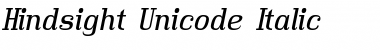 Hindsight Unicode Italic Font