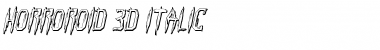 Horroroid 3D Italic Font
