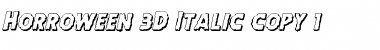 Horroween 3D Italic Font