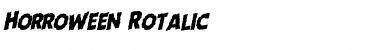 Horroween Rotalic Font
